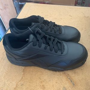 I pair Reebok work shoes/boots with composite toe.
